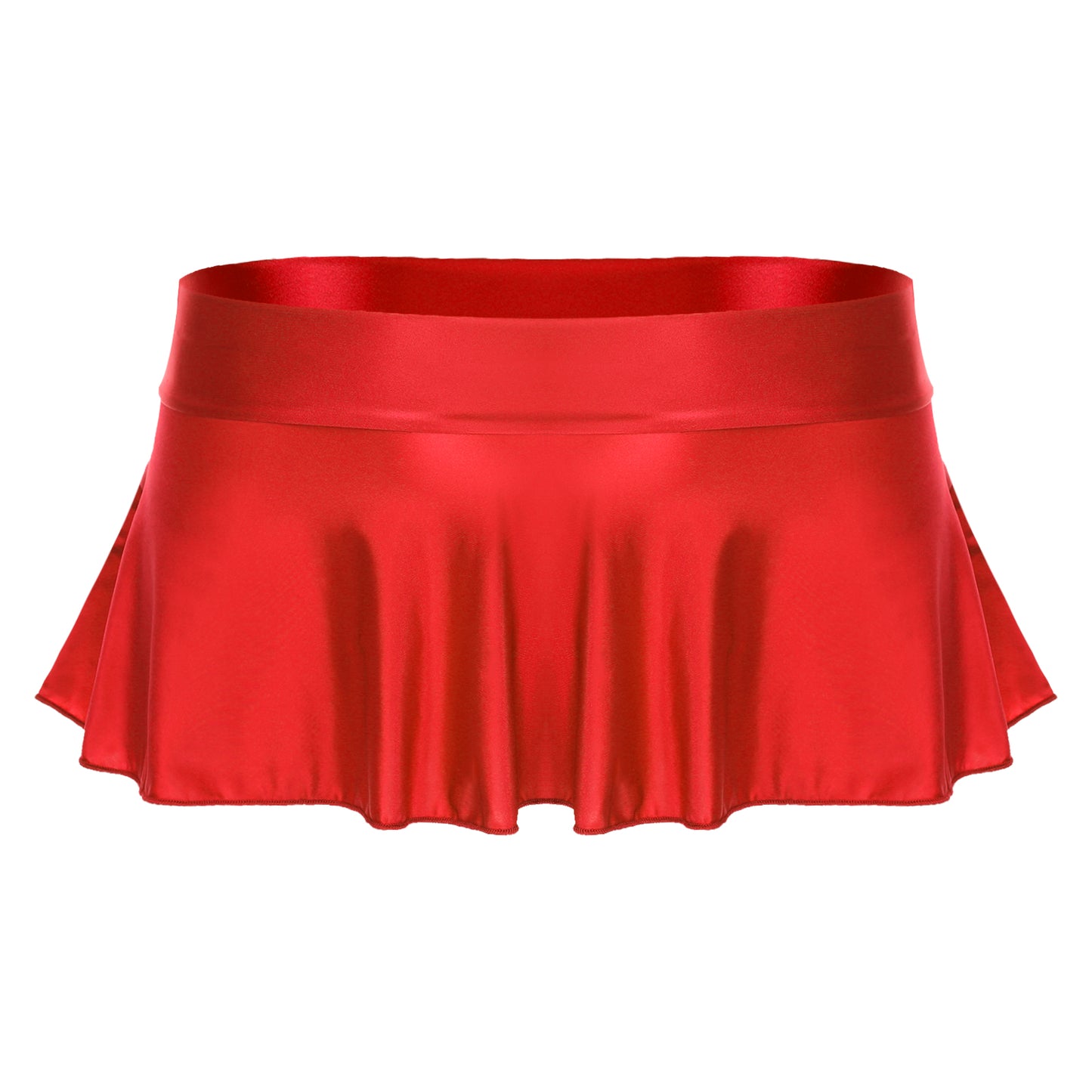 Skirts for Women Korean Fashion Mini Skirts Solid Color Sexy Miniskirt Clubwear Glossy Ruffled Short Rave Mini Skirt Y2k Clothes