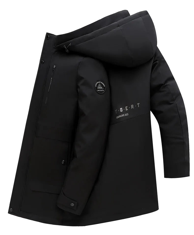 Top Grade Thicken Fashion Winter Casual Outerwear Warm Designer Hooded Parka Coat Mens Newest Jacket Windbreaker Mens Clothes