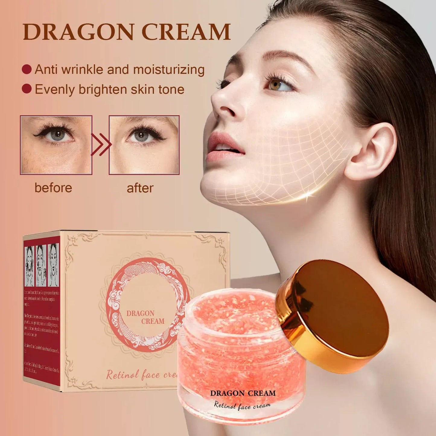 Moisturizing Face Cream Dragon Blood Face Cream Nourishing Skin Lightening Moisturizing Water Cream Skincare Blood-activating