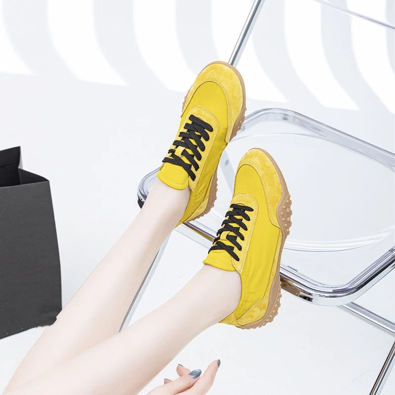 AIYUQI Women Sneakers 2025 New  Flat Non-slip Women's Moral Training Shoes Large Size Running Skateboarding Shoes For Women