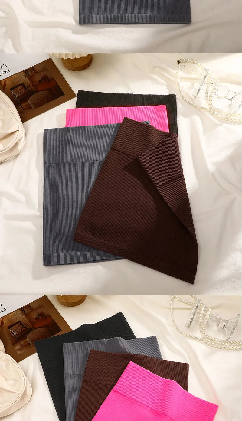 1Pcs Spring Summer New High Waist Elastic Business Women's Mini Skirt Black Slimming Knitted Half Body Skirt Professional Work