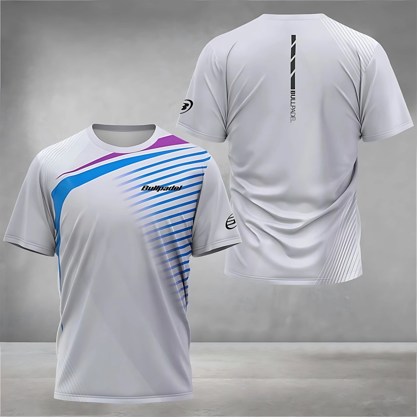 2025 Summer New Men's T-shirt Casual sporty breathable lightweight 3D printed outdoor tennis sport T-shirt