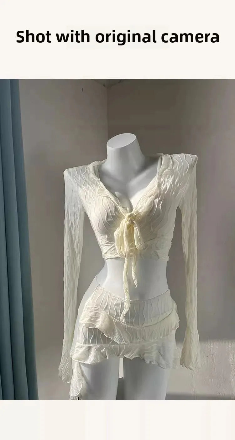 Sexy Bikini Swimsuit Women's Conservative Slimming Cover-Up Separate Swimwear Four-Piece Set Beach Vacation Hot Spring Swimming