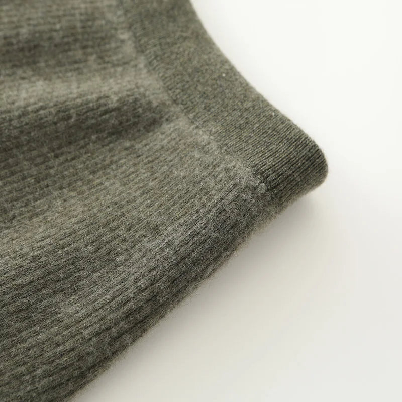 100% Merino Wool Skirt Women's Elastic Waist Cashmere Striped Skirts Office Lady Knitted Simple Dress Thickening Autumn Winter