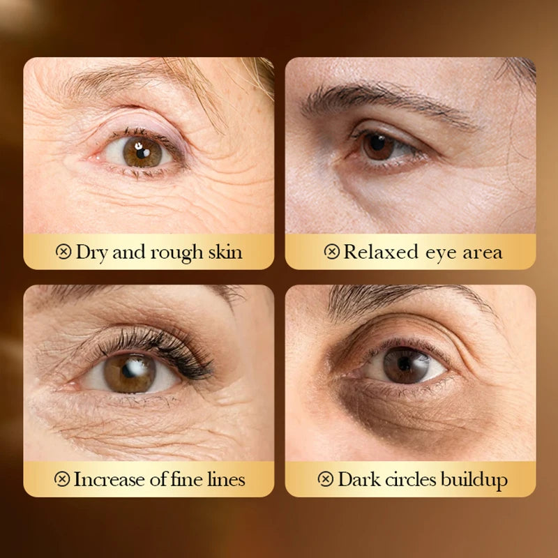 60pcs SADOER Caffeine Eye Mask Anti Dark Circles Firming Moisturizing Wrinkles Anti-aging Hydrating Seaweed Patches