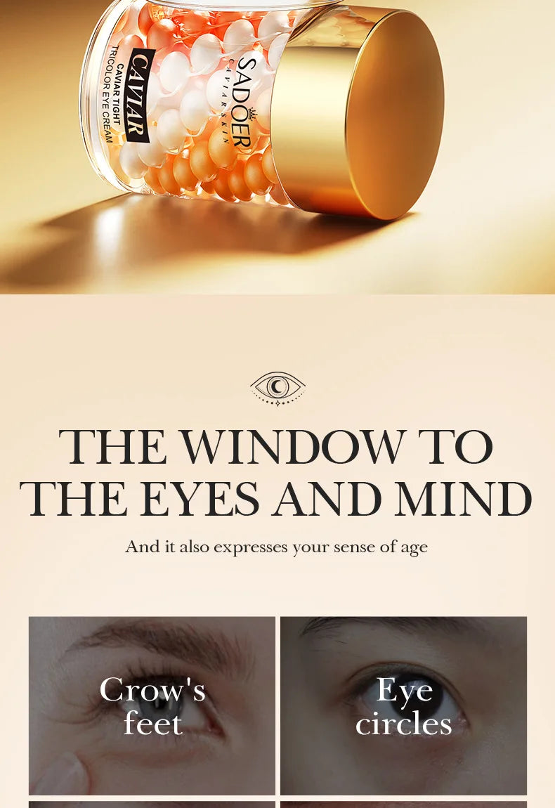 SADOER Hyaluronic Acid 24K Golden Sakura Eye Cream Anti Dark Circles Anti Wrinkles Moisturizing Anti-aging Creams Eyes Skin Care