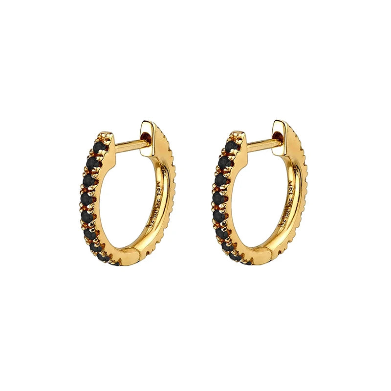 CRMYA Black CZ Zircon Dripping Oil Women's Earrings Set Fashion Gold color Earring Accessories For Women 2025 Jewelry Wholesale