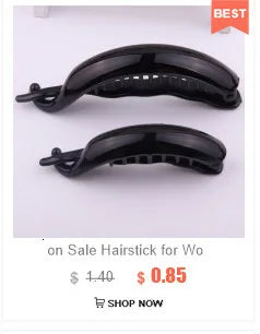 Brand French Banana Hair Clip Black Plastic Ponytail Holder Hair Pin for Lady Hairdress Beauty Tool Simple Hair Clips 2020