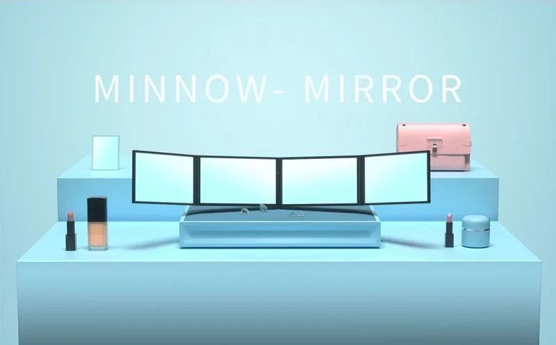 4 Way Mirror 360 Degree Handheld Desktop Portable Foldable Makeup Mirror For Self Hair Cutting Makeup Mirror Beauty Tool