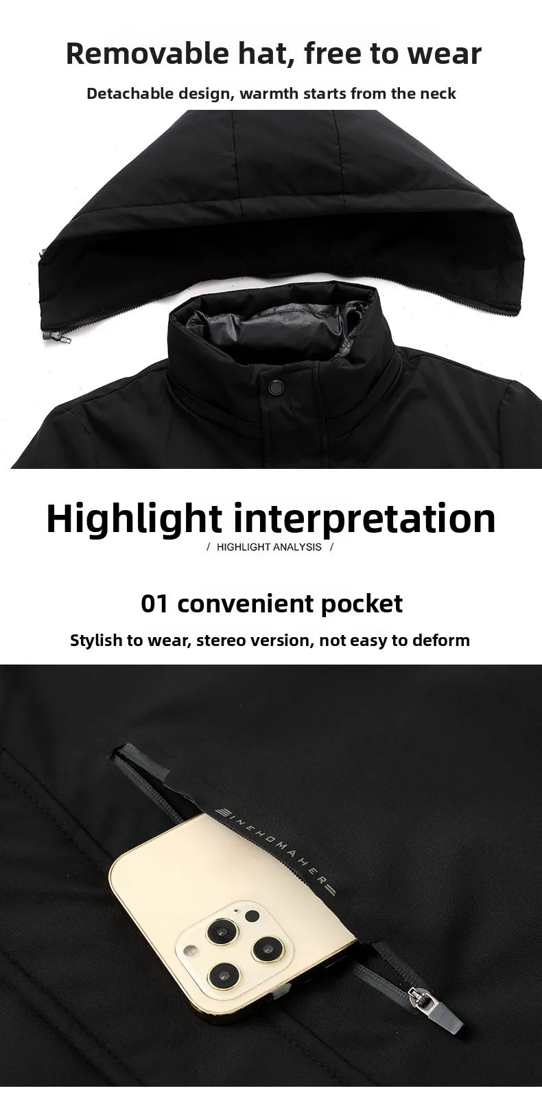 Top Grade Thicken Fashion Winter Casual Outerwear Warm Designer Hooded Parka Coat Mens Newest Jacket Windbreaker Mens Clothes