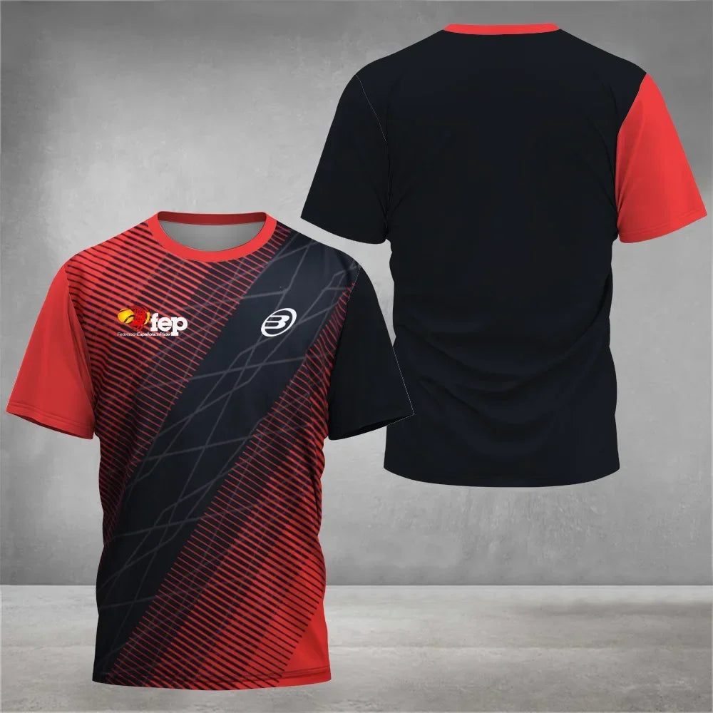 Cool Padel - camiseta transpirable masculina de manga corta, camiseta de tenis al aire libre, nueva colección de fitness