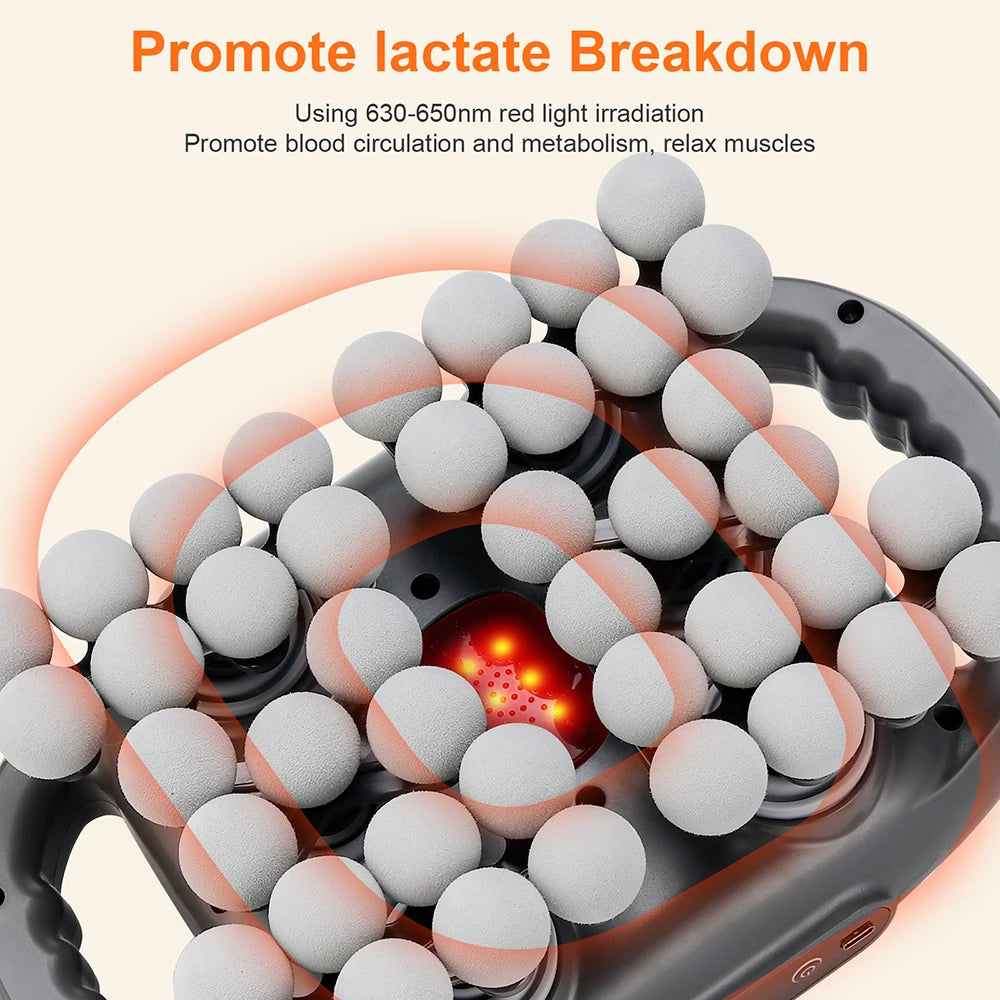 Multi-head Fascia Gun Deep Relaxation Muscle Red Light Deep Tissue Body Muscle Massage Gun