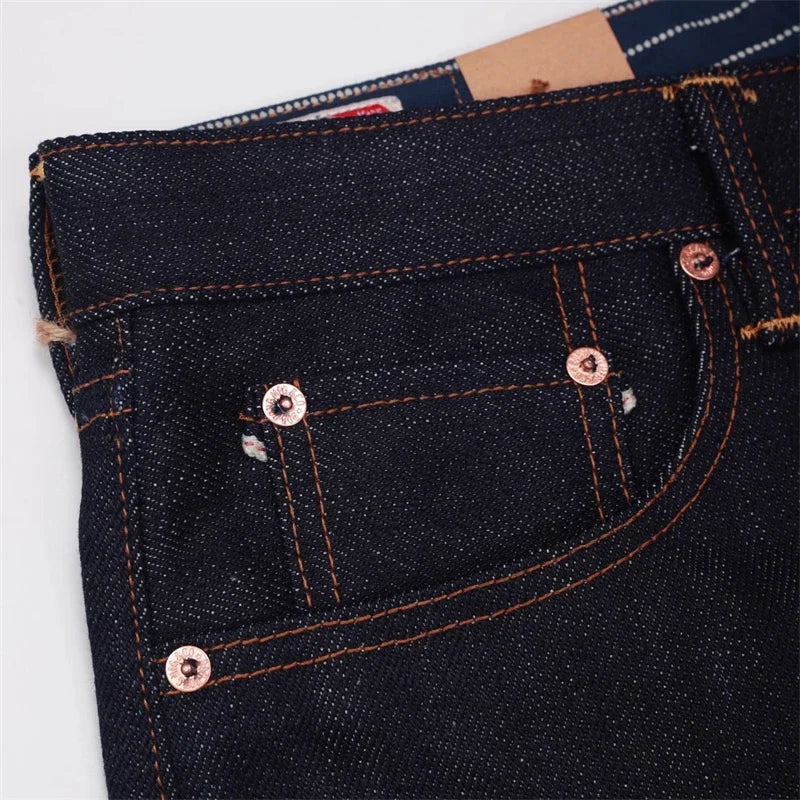 BOB DONG 23oz Extra Heavy Selvedge Denim Jeans Lot 35-3 Raw Denim Slim Straight Leg Pants