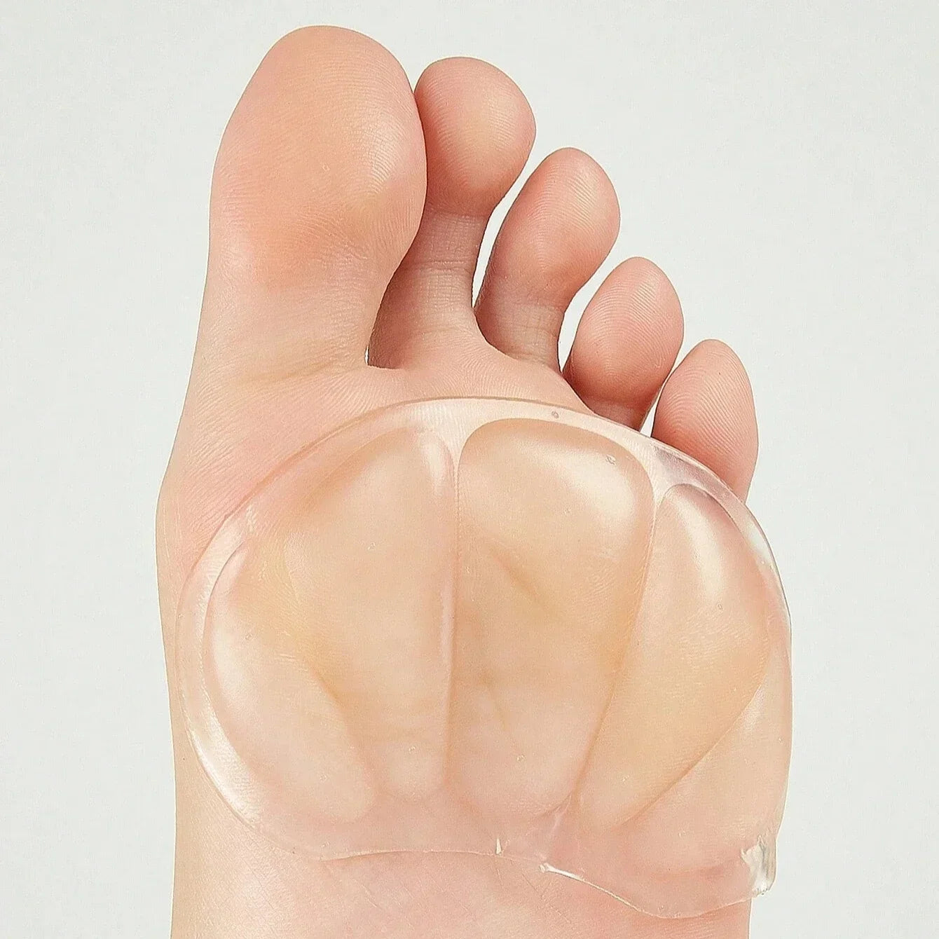 1 Pairs Clear Silicone Heel & Forefoot Cushion Pads Unisex Comfort for High Heels Sneakers Summer Wear (Lightweight Breathable)