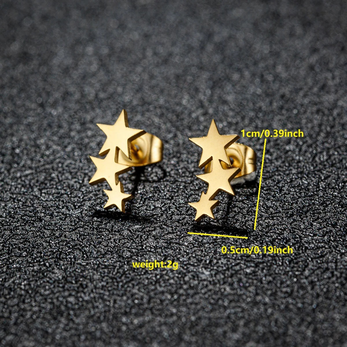Vintage Simple Star Moon Circle Geometry Stainless Steel Stud Earrings for Women Trendy Earing Piercing Jewelry Gift