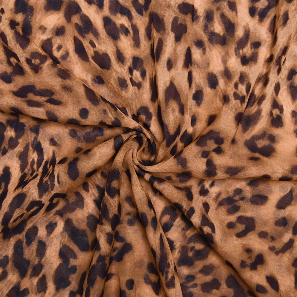 JULISSA MO Patchwork Sexy See Through Lace Print Leopard Maxi Dress For Women Spaghetti Strap V-neck Elegant Party Evening Dress