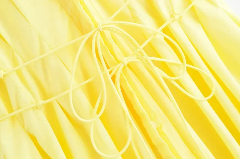 Slimming Casual Short Sleeve Pleated Shoulder Draped Dress Versatile Women's Fashion Design Knee-Length V-Neck Dress