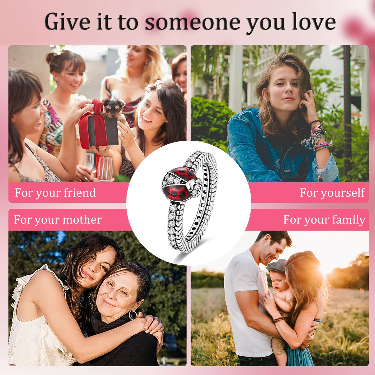 Silver Plated Women Luxury Stackable Ring Real Infinite Flower Daisy Fine Jewelry Rings For Engagement Weddling Party