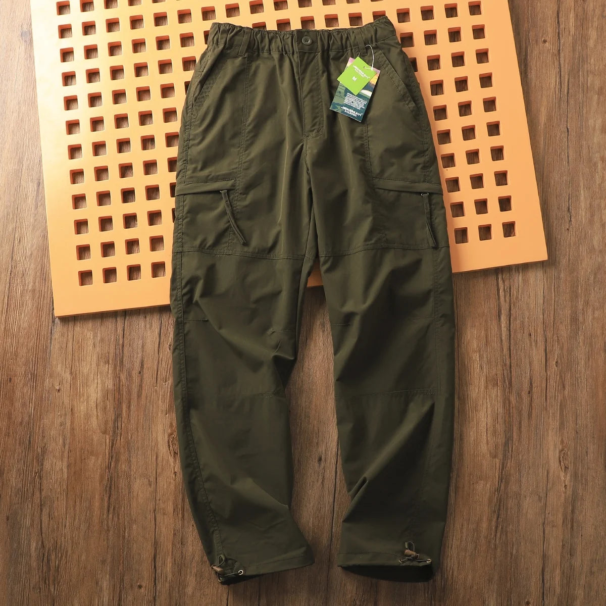 Outdoor Men's Windproof Waterproof Hiking Sports Loose Straight Multibag Workwear Casual Long Trousers Faionable Urban Sle