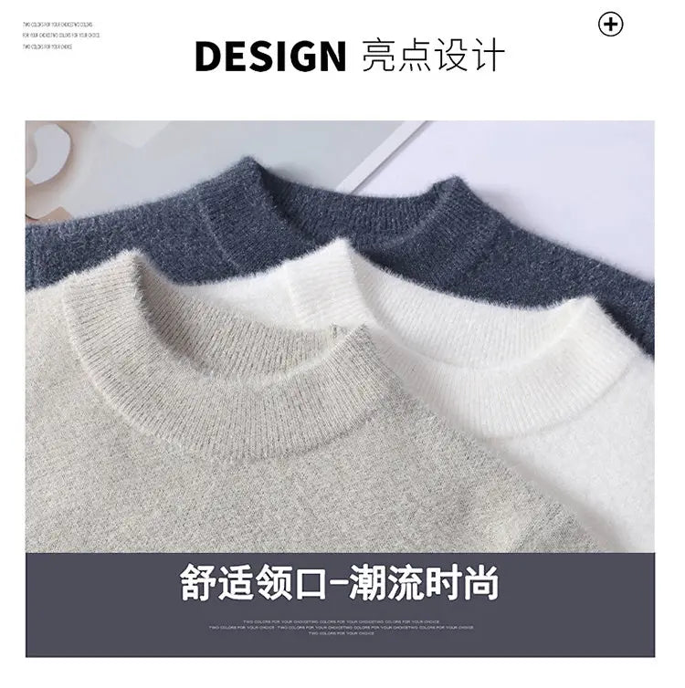 New Winter Tops Handsome Pullover Men Korean Harajuku Mens Christmas Sweaters Grade Luxury Thick Warm Sweater