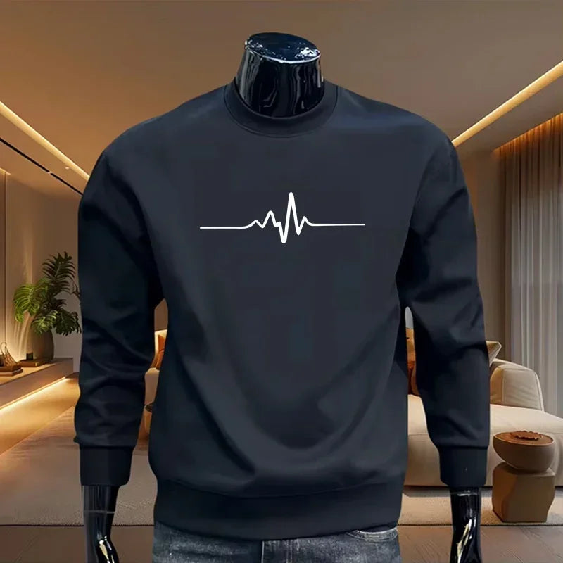 Autumn Winter Hot Sales Men's Sweatshirts Print O-Neck High Quality Casual Man Popular Sports Pullover Jogging Daily Simplicity