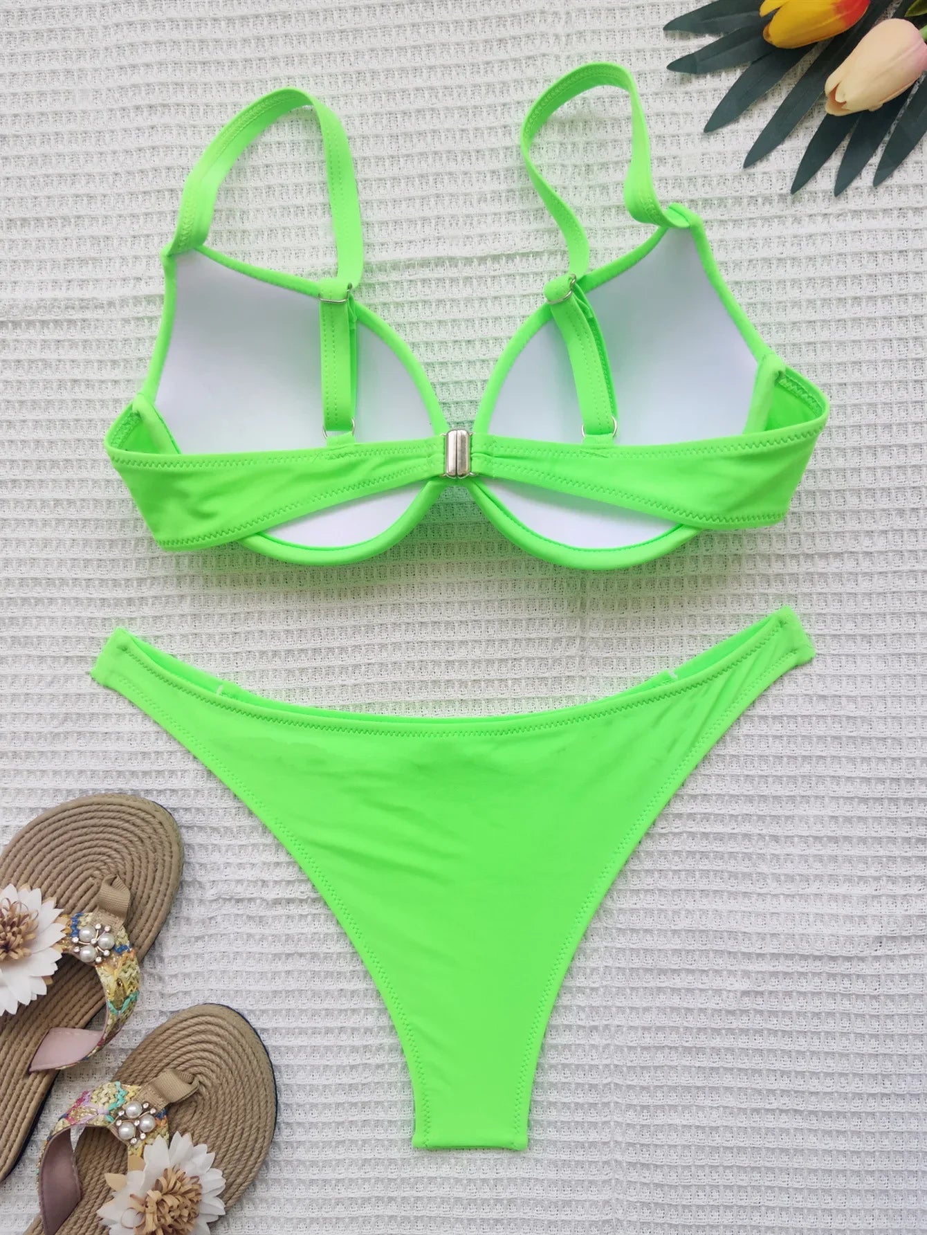 Sexy Push Up Bikinis Sets Two Pieces Solid Thong Swimsuit Bikini Swimsuit Swimwear Biquini Conjunto De Bikini Tankini Biquini