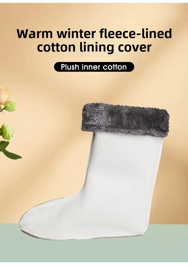 Fashionable Women's Mid-Calf Rain Boots Fleece Lined Anti-Slip Half Boots Adult Rain Shoes Wholesale From China Land