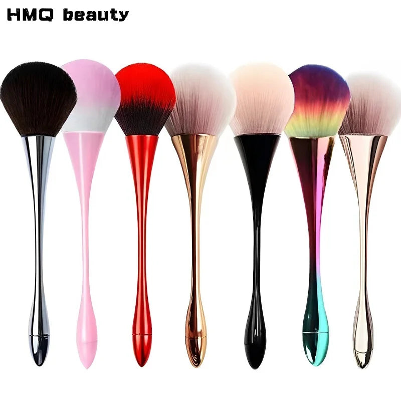 Rose Gold Powder Blush Makeup Brushes Professional Make Up Brush Soft Hair Large Nail Dust Cleaner Manicure Cosmetic Beauty Tool