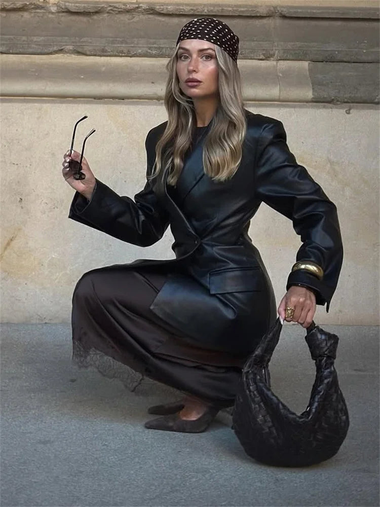 Tossy Fashion Autumn Lace Maxi Skirt For Women High Waist Slim Satin Elegant Commute Party Looks Female Printed Lace Long Skirt