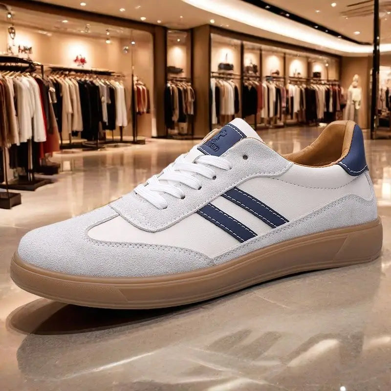 High Quality Leather Sneakers Men Trainers Classic Casual Sports Shoes Man Flat Sneakers Outdoor Non-slip Men's Skateboard Shoes