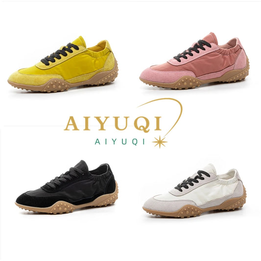 AIYUQI Women Sneakers 2025 New  Flat Non-slip Women's Moral Training Shoes Large Size Running Skateboarding Shoes For Women