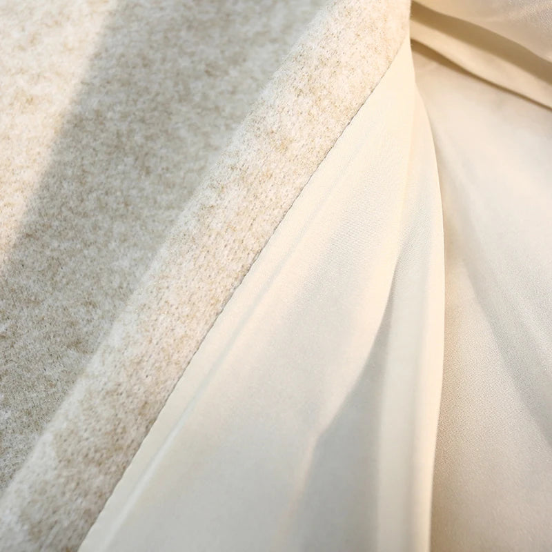 Seoulish 2024 New Autumn Winter Wrapped Woolen Midi Skirts for Women Fashion High Waist Solid Color Office Lady Straight Skirts