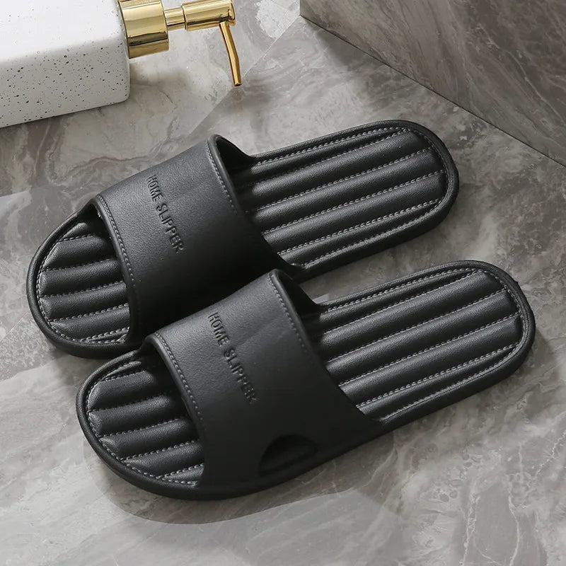 2025 Men's Summer Slippers for Home Use Women's Indoor Non Slip Shower Home Use EVA Soft Bottom Couple's Bathroom Slippers