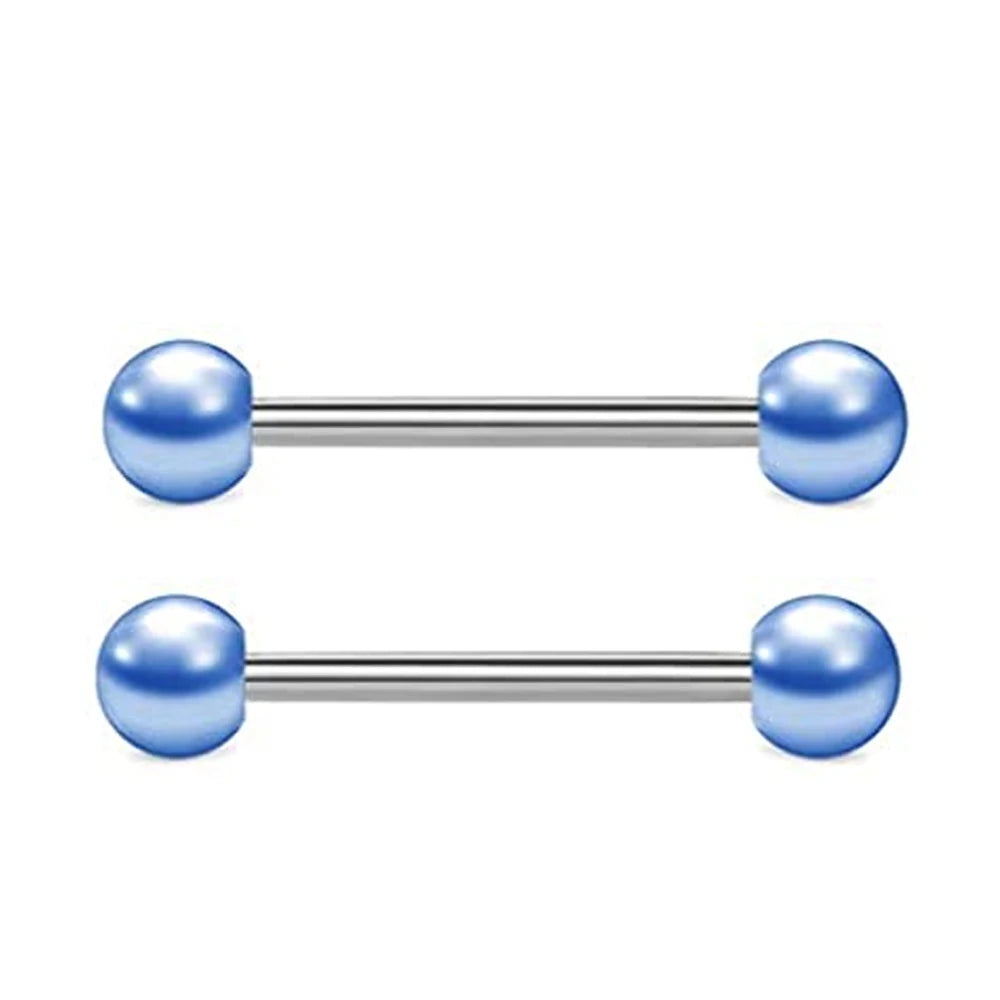 1/18Pairs 14mm/16mm/18mm Stainless Steel Tongue Rings Nipple Piercing Straight Barbells Jewelry For Men For Daily Decoration