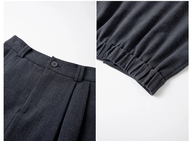 VIMLY Midi Women Skirt 2025 Autumn Office Lady Gray A-line Bud Elegant Ladies Skirt Zipper Loose Pockets Female Skirts A2202