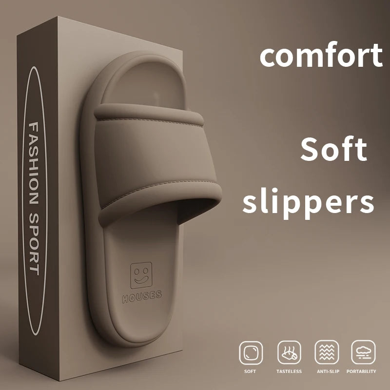 New Men's Slippers EVA Non-slip Bathroom Slipper Soft Comfortable Home Summer Sandal Indoor Bathroom Slippers Male Shower Shoes