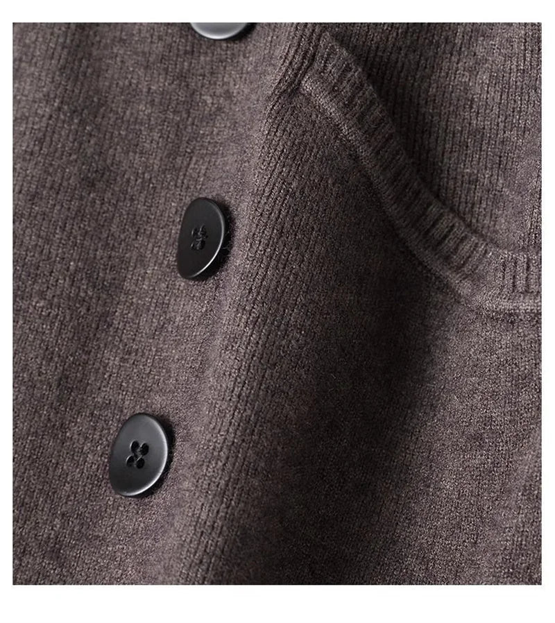 Women Knitted Skirt 2025 Autumn Winter New Loose Oversized Button Elastic Skirts Female Knitt Skirt Warm Women's Clothing