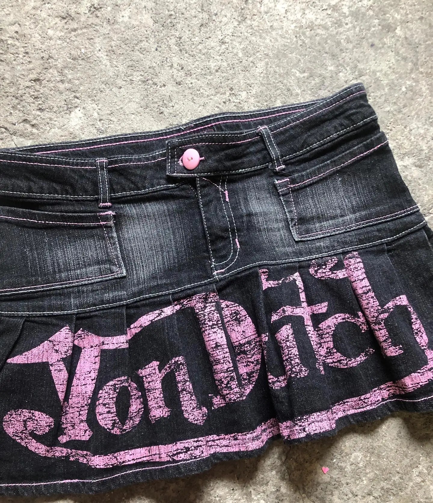 Korean Style Pink Letter Low Waist Slim Mini A Word Denim Skirt Women's Y2K New Harajuku Goth Sexy Spice Girl Fashion Streetwear