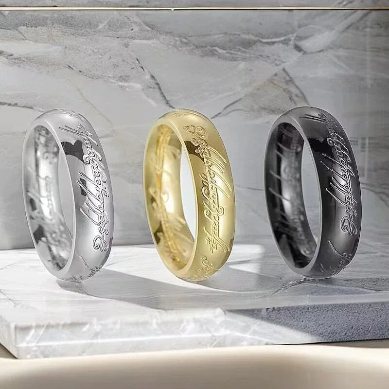 Stainless steel Language Rings for Unisex Fashion Accessories Jewelry