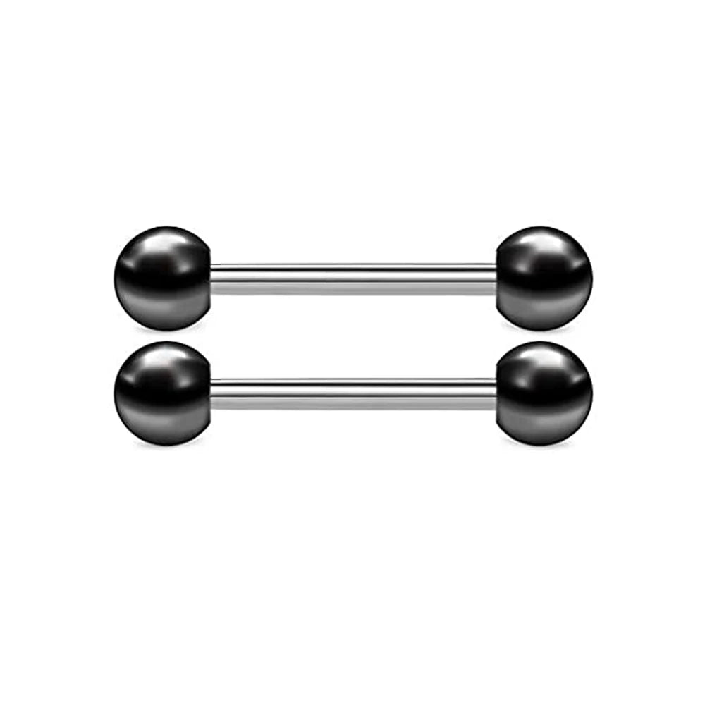 1/18Pairs 14mm/16mm/18mm Stainless Steel Tongue Rings Nipple Piercing Straight Barbells Jewelry For Men For Daily Decoration