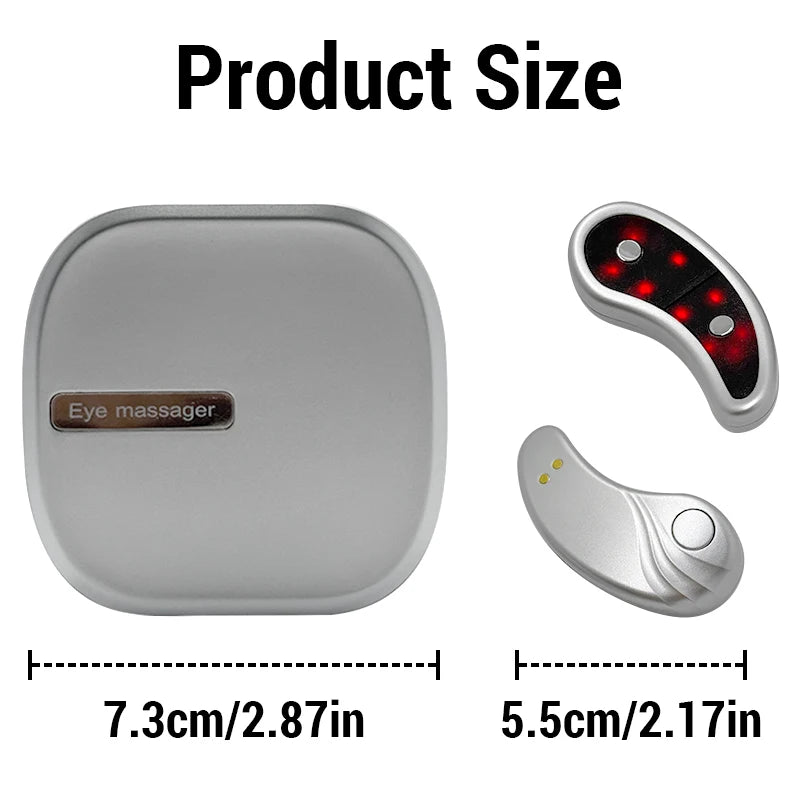 Led Red Light Eye Care Therapy Ems Massager With Gel Patch For Treatment Under Eye Wrinkle Improvement Dark Circles Removal Care