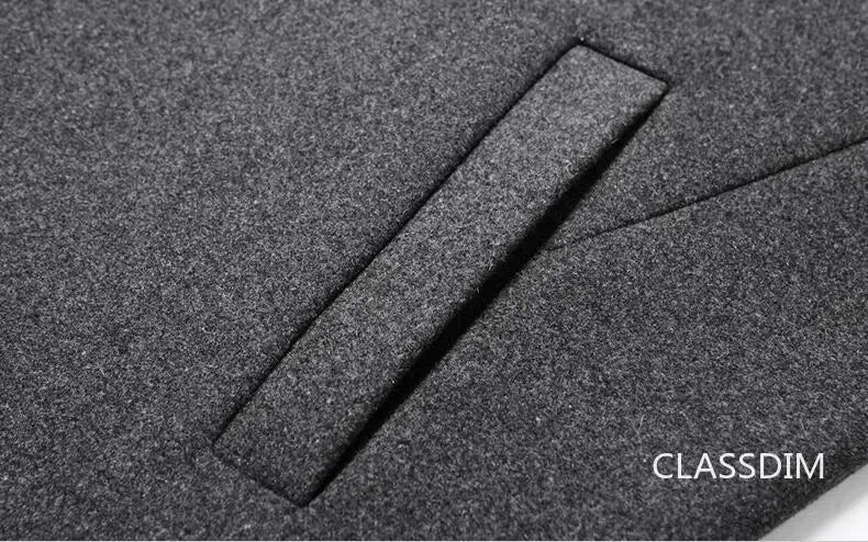 Men Long Trench Coats Cashmere Winter Jackets Wool Blends New Autumn Winter Coats Male Business Casual Trench Coats Size 4XL