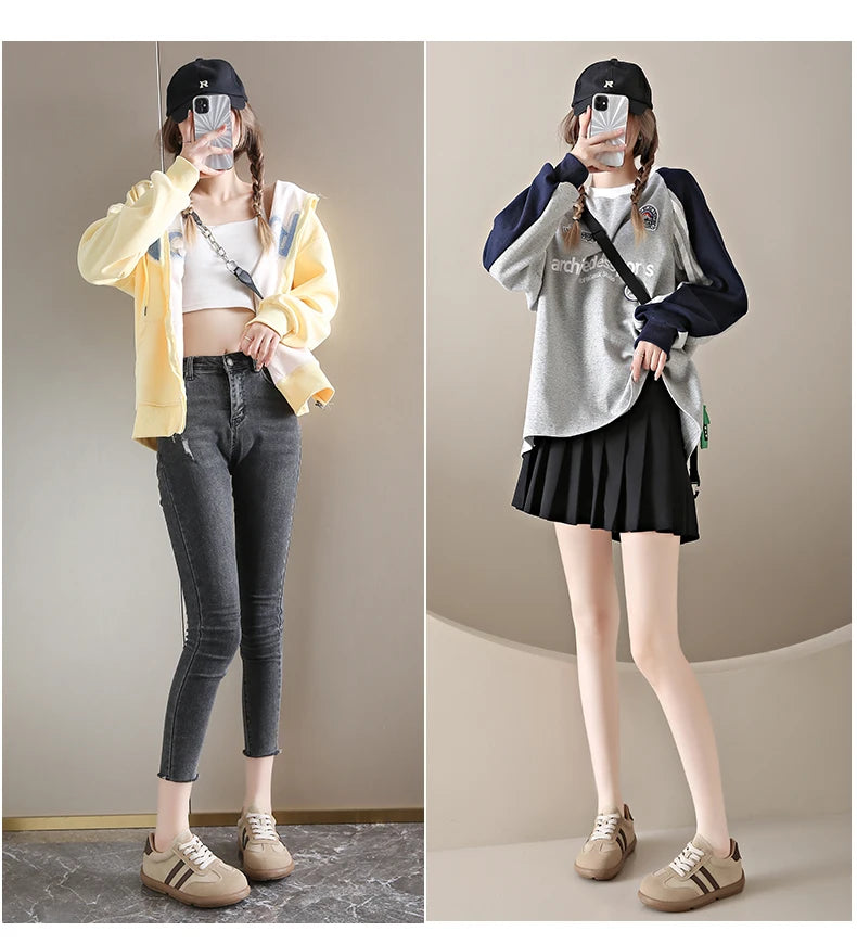 2025 New Autumn/Winter Women's Shoes Comfortable Casual Shoes College Style Wide Toe Soft Flat Shoes Outdoor Casual Sports Shoes