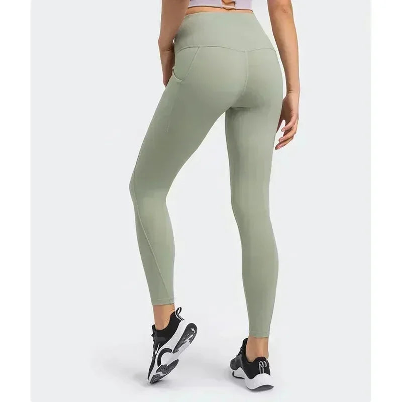 Lemon Women Pants Leggings Soft Yoga Workout Tights Pants Gym Fitness Sport Sweatpants Breathable Quick Dry Seamless Leggings