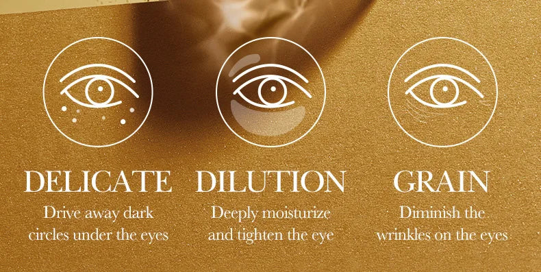 SADOER Hyaluronic Acid 24K Golden Sakura Eye Cream Anti Dark Circles Anti Wrinkles Moisturizing Anti-aging Creams Eyes Skin Care