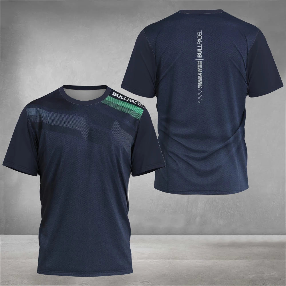 2024 New Padel Element Print Quick-drying Short Sleeve Men's Tennis Breathable Wear Men's Ultra-thin Fitness T-shirt Casual Top