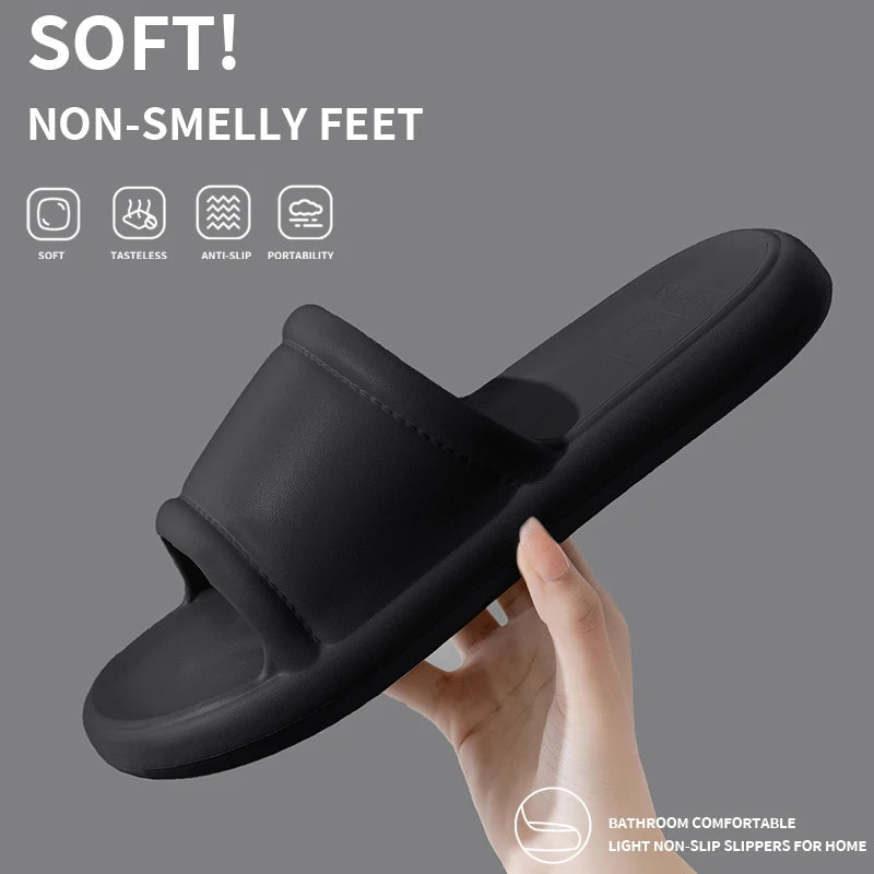 New Men's Slippers EVA Non-slip Bathroom Slipper Soft Comfortable Home Summer Sandal Indoor Bathroom Slippers Male Shower Shoes