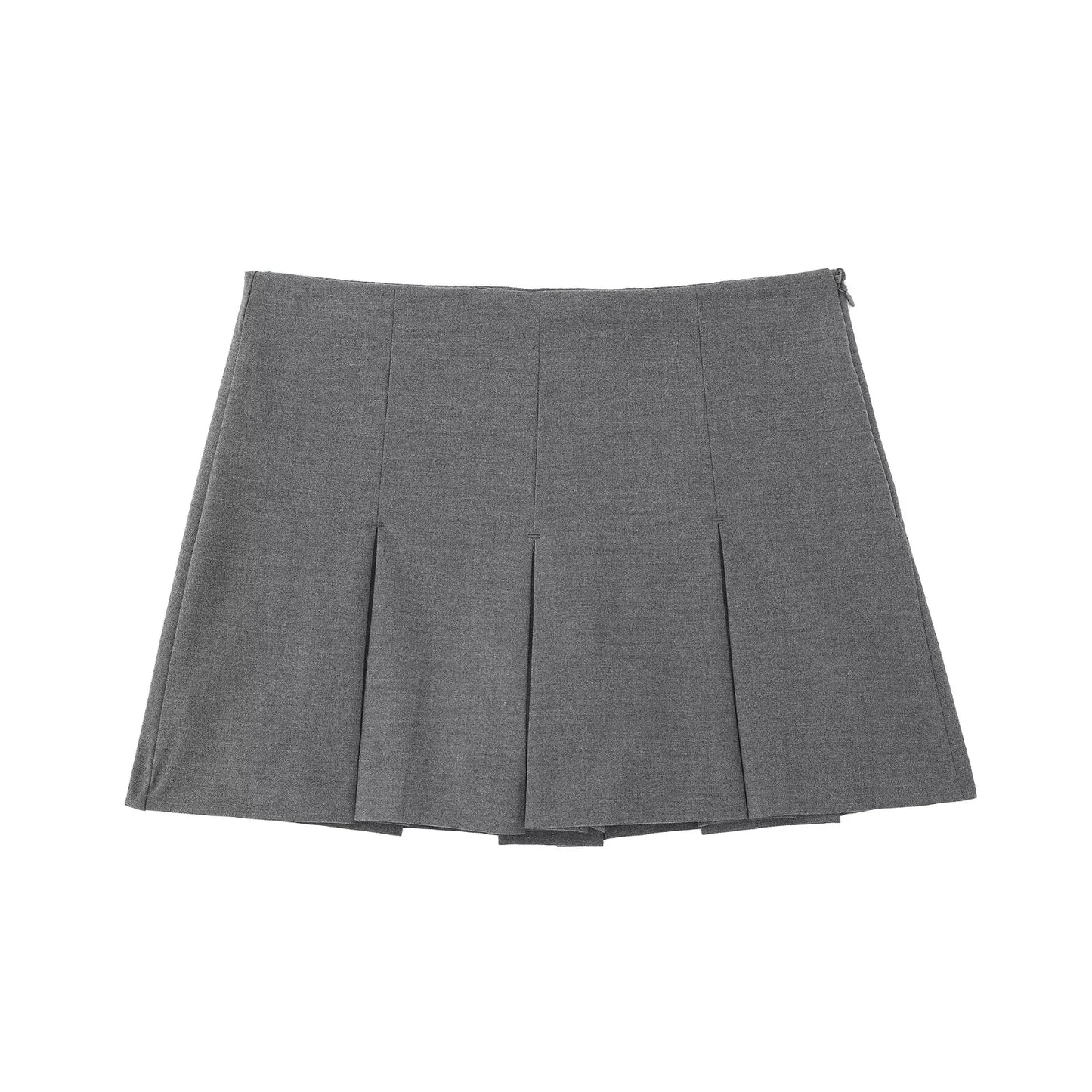 HXAO Pleated Mini Skirt Pants High Waist Grey Short Skirts Women Summer Black Skirt Shorts Streetwear Casual Women's Skort