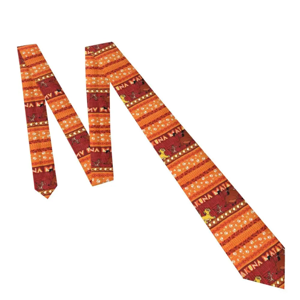 Custom The Lion King Hakuna Matata Necktie Mens Mens Suit Tie For Thanksgiving Day
