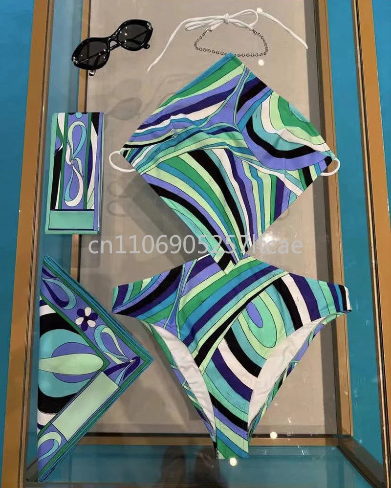 Luxury Design Women's Scarf Bikini Sets Letter Signature Logo Designer Brand Lady Headband Swimsuits